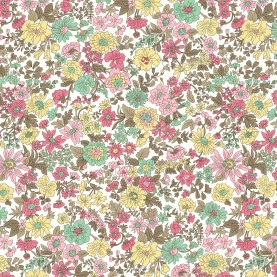 bomuld stof i metermål fat quarters 45x55cm cotton fabric Liberty Quilting Emily Annabelle 01667525A