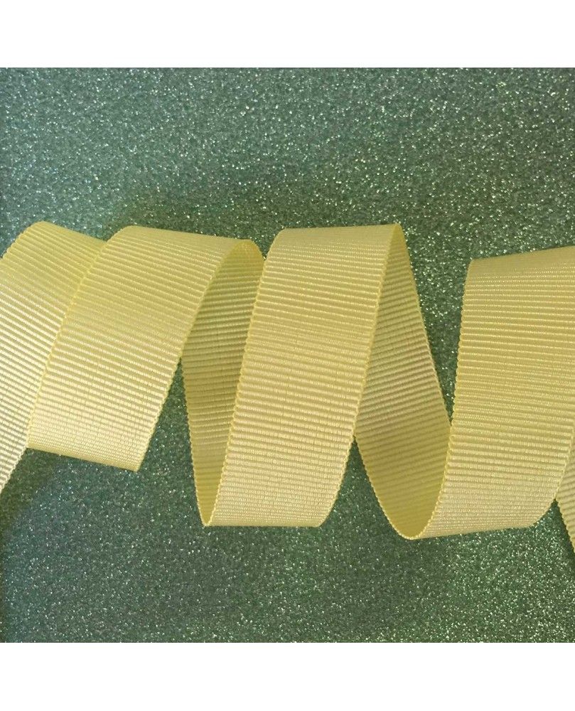 Grosgrain bånd Lysegul 15mm Grosgrain bånd Lysegul 15mm