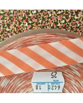 Skråbånd bred stribe - orange - 1 rulle