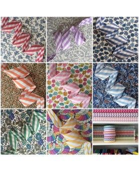 Skråbånd bred stribe - Lyseblå - 3 meter Skråbånd bred stribe - Lyseblå - 3 meter