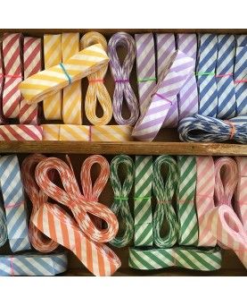 Skråbånd bred stribe - Lyseblå - 3 meter Skråbånd bred stribe - Lyseblå - 3 meter