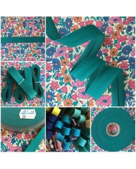 Skråbånd petrol grøn - 3 meter